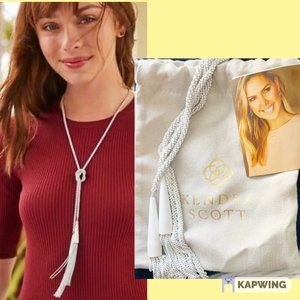 Kendra Scott Phara Matte Lariat Necklace In White